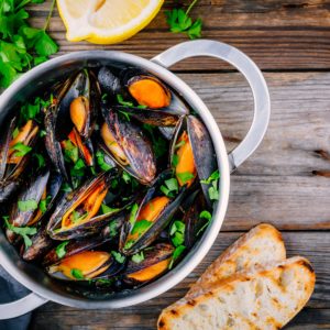 Moules vivantes Nettoyées 1Kg