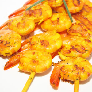 12 Brochettes de Crevettes à l'Indienne 500G
