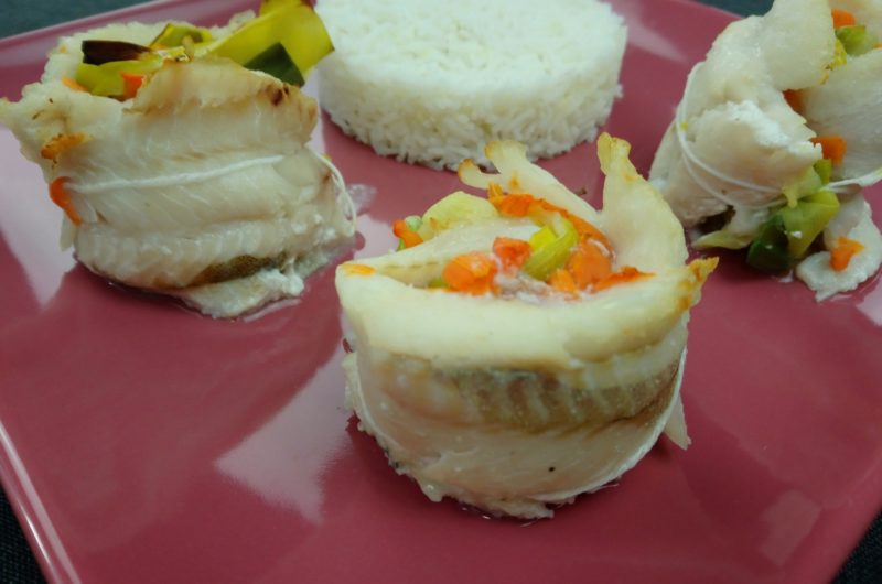 Roulés de Merlan aux Poireaux et Carottes