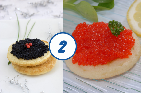 Lot de 2 verrines de 100g d’œufs de lompes rouges ou/et noires