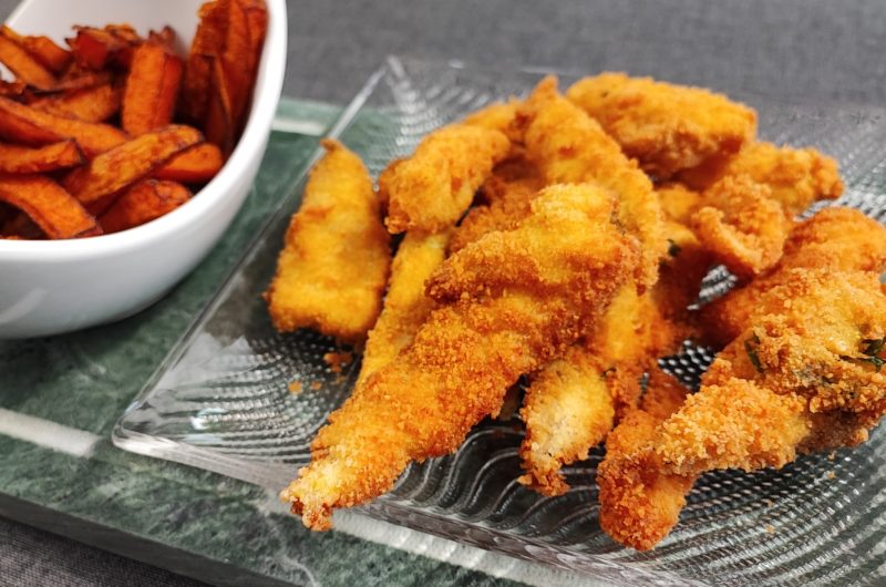 Croquettes de tacaud & frites de butternut