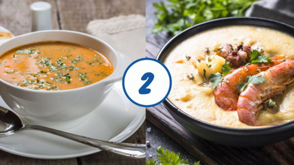 Lot de 2 bisques de crustacés